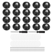 20Pcs 1In Self Adhesive Caster Wheels with 60 Screws&2 Screwdrivers Low Profile Swivel Wheels, Load Capacity