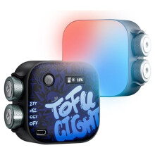 2000mAh Fullfärgs RGB Videolampa 2500K-9900K Magnetisk Led Portabel Kameralampa för Livestream Vlog Skott, 1 Set