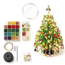 Kit di Artigianato per Albero di Natale Perline DIY Albero di Natale In Perle Colorate Decorazione da Tavolo per Le Festività Indoor
