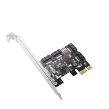 4-Port SSD Expansion Card PCIe 3.0 to 3.0 Adapter Card Card 6Gbps ASM1064 Chip for PC