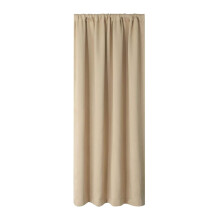 Blackout Kitchen Curtain Panel Beige 37.8x44.9 in