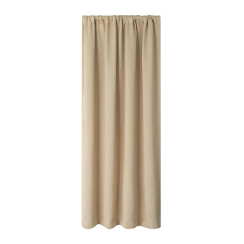 Blackout Kitchen Curtain Panel Beige 37.8x44.9 in