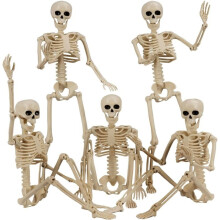 5 STUKS Skeletten voor Halloween Decor, 15,7" Poseable Skeleton Party Flexibele Gelede Gewrichten voor Halloween Decor