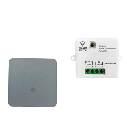 RF Wireless  Light  Without Neutral 433Mhz Wireless Remote Control  Kit AC110-250V for Light Lamp Gray