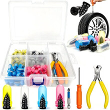 80Pcs Tire Repair Rubber Nails Kit with 4 Sizes,for Car,Motorcycle, Vacuum Tire Repair Rubber Nail,Screw Tire Plug Kit