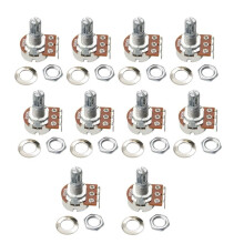 15mm Shaft Full-Size/ Guitar Potentiometer for Electric Guitar & Bass,B500K/B250K Volume Tone Pot B