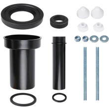 1set Concealed Toilet Tank Drain Pipe 18.5cm Straight Pipe Set (with Screws), Tank Flushing Pipe Replacement