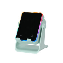 Wireless Sensor Speaker Desk Universal Mobile Phone Stand RGB Colorful Light Adjustable Holder Green
