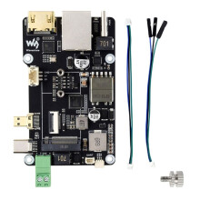 Waveshare Scheda Adattatore Multifunzionale PCIe A M.2 RTL8125 2.5GbE Controller Ethernet Uscita 4K per Raspberry Pi 5