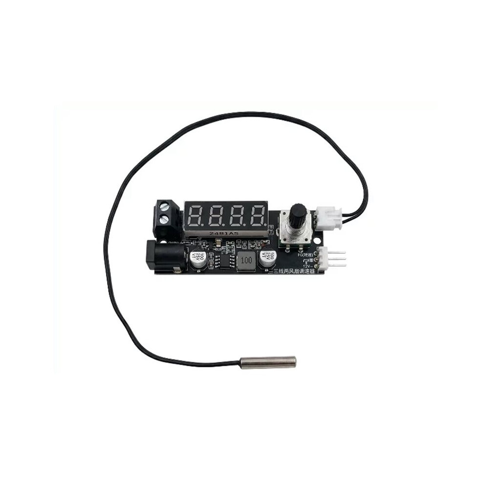 Dc12v 3A Pwm Fan Speed Controller 2/3 Wire Fan Governor Temperature/Rpm Display Temperature Control Cooling 6031625546622