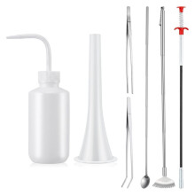 7 Pcs Terrarium Tools Set Includes Long Aquarium Tweezers, Telescoping Rake, Terrarium Funnel for Aquascape