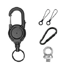 Carabiner à Enrouleur Rétractable avec Verrouillage à une Touche, Accessoire Sportif Extérieur, Outil Porte-Clés pour Ultra Pocket 4 Pro 4 3