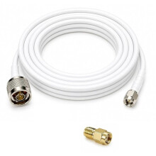 N Male to SMA Male Coaxial Cable 16.5FT with RP-SMA Adapter, 50 Ohm Low Loss 3D-FB RFextension, SMA to N Antenna Cable