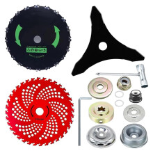 Brush Cutter Blade Set, 9" 20T Chainsaw Tooth, 9" 36T Carbide Tipped, with Adapter Kit, for Echo (3 PCS)