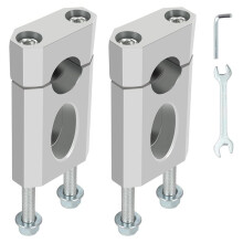 Rialzi per Manubrio da 7/8 Pollici 22mm per Moto da Compatibili con BT200X CT200U-EX per Apollo SSR CRF110 per MB200 Argento