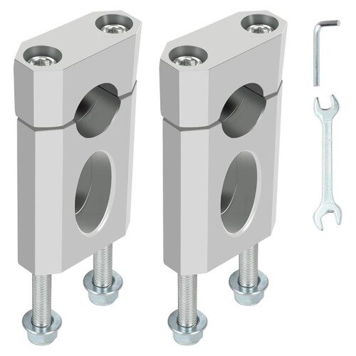 Elevadores de Guidão de 7/8 Polegadas 22mm para  Moto de Trilha Compatível com BT200X CT200U-EX para Apollo SSR CRF110 para  MB200 Prata
