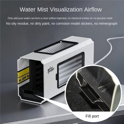 Desktop Wind Tunnel Model Wind Tunnel Simulator, Display Dynamic Airf Water Mist Compatible 1:64 1:43 Scale Car Model
