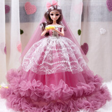 Princess Doll Wedding Dress Toy with Movable Joints,