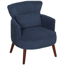 Corduroy Retro Accent Chair - Blue