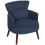 Corduroy Retro Accent Chair - Blue 1