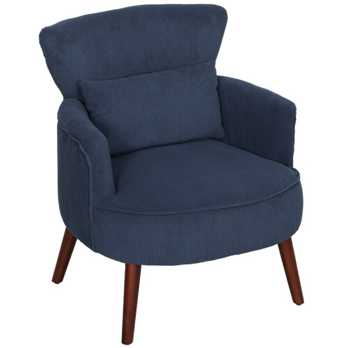 Corduroy Retro Accent Chair - Blue