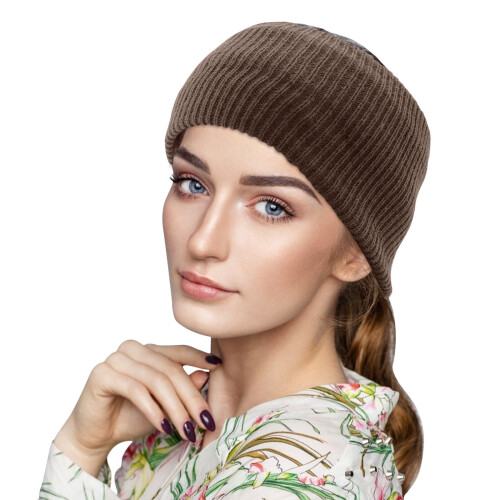 Knitted Wool Headband Pure Color Double Layer 2
