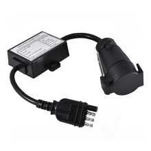 Aanhangerverlichtingsconverter voor Aanhangwagenverlichting, Adapter voor US 4-Polige Platte Connector Naar EU 7-Polige Ronde Connector voor