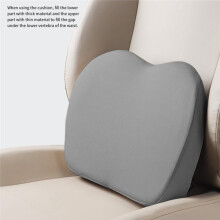 Car Driver Height Increasing Pad, Lifter Pad,Small Lumbar Support Cushion for All-Season Grey