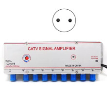 220V 30DB 1030MK8 1 Input 8 Output Cable TV Signal Booster Analog Digital Cable TV Signal Amplifier EUR Plug EU Plug