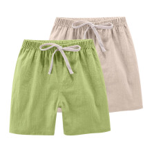 Kids Cotton Linen Shorts Dark Blue 2-Pack 6-7 Years