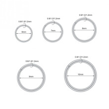 Stainless Steel Septum Ring Hoop - Rose Gold, 16g 10mm