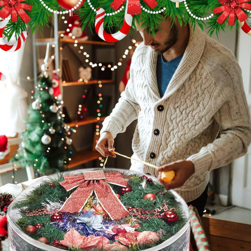 Christmas Wreath Storage Bag White 30 inch 2