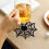 Halloween Placemats Black Bats Antislip Heat-Resistant 4