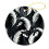 Skunk Ceramic Ornament Black and White 3 inch Double-Sided 1