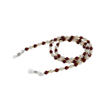 Retro beaded eyeglass chain with imitation pearls