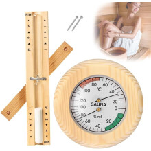 High Accuracy Sauna Accessories, 2-In-1 Sauna Thermometer Hygrometer and 15-Minu