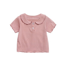 Toddler Girls Ruffle Tee Cotton Top Pink Size 3-4 Years