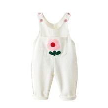 Denim Bib Overalls for Infants 6-12 Months White