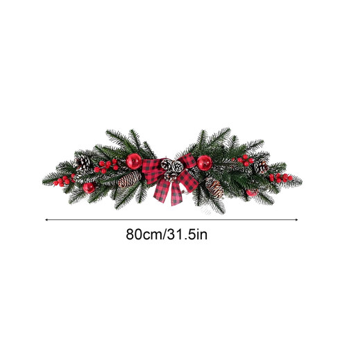 Rattan Christmas Wreath Large Artificial Green Decor 2
