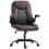 Faux Leather Office Chair. with Flip-Up Armrests - Brown 1