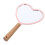 ULTNICE Handheld Makeup Mirror Pink Heart Design 1