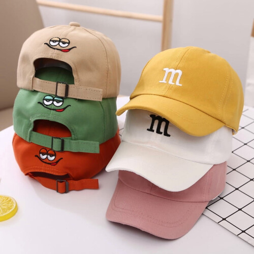Kids Baseball Cap with M Embroidery for Ages 1-15 1