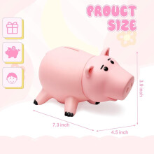 Hamm Piggy Bank Pink Plastic Coin Box for Kids