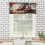 Vintage Red Truck Kitchen Valance Curtains Rustic Farm 3