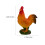 Resin Rooster Mini Figurine Assorted Colors 3 pcs 2