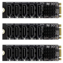 3X Carte D'Extension M.2 NGFF B-Key Change 5 Carte D'Extension 6Gbps JM575 Chipset