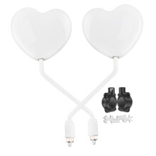 Rearview Mirrors for Motorcycles Scooters Heart Design 2