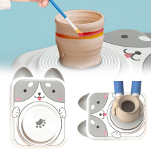 Electric Pottery Wheel Set with 3ml Clay Grey