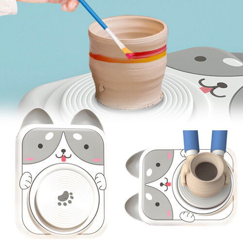 Electric Pottery Wheel Set with 3ml Clay Grey