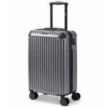 LUGG SkyRover 20In ABS Hard Shell 55x35x23cm Suitcase, TSA Lock, 4 Swivel Wheels, Telescopic Handle, Gunmetal